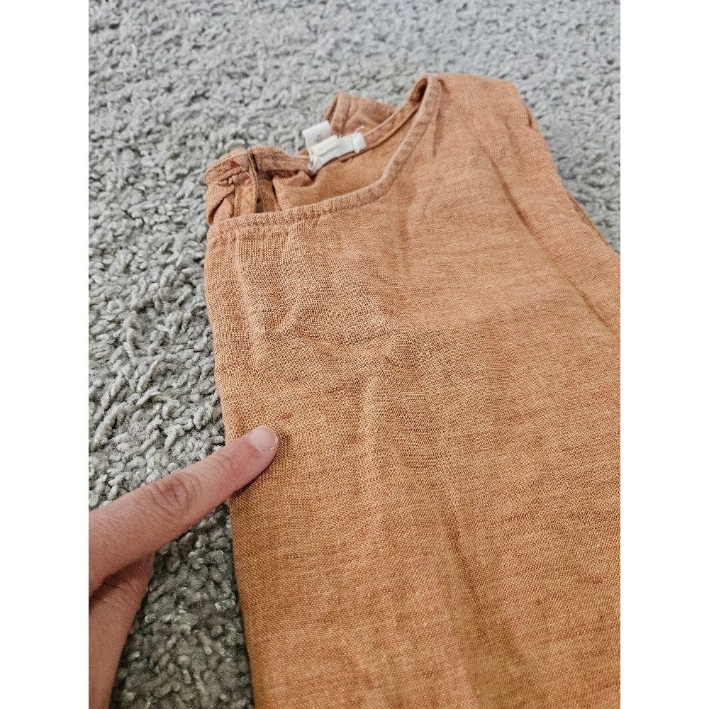 Eileen Fisher Organic Linen Sleeveless Tank Top XL Terracotta Orange - Picture 7 of 8